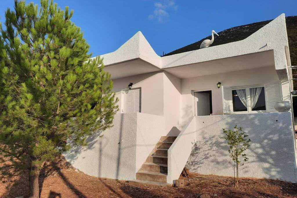 White Villa In Olive Trees And Seaview To Panagia Almiropótamos Exterior foto